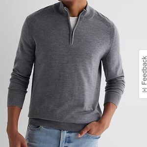 Express men’s Quarter Zip Merino Wool Sweater